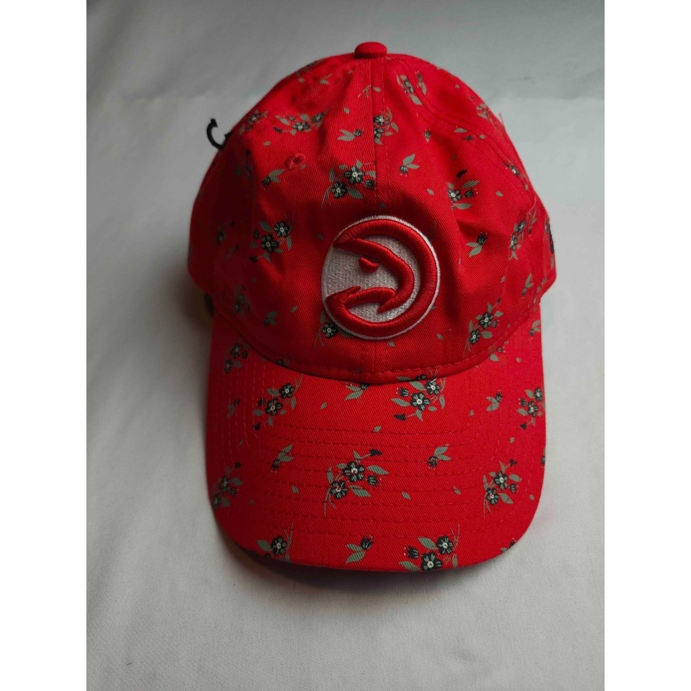 New Era 9TWENTY Atlanta Hawks Hat Cap Women Floral Red NBA Adjustable Baseball